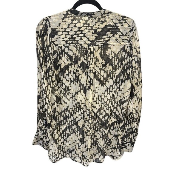 Vince Silk‎ Button Down Sheer Blouse Size 10 - Picture 3 of 4